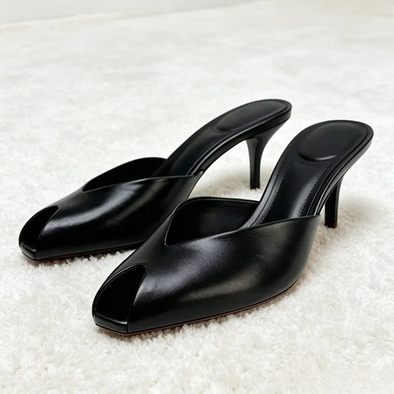 Zapatillas De tacón dorado De diseñador De lujo para Mujer, sandalias deslizantes elegantes con punta abierta y sexis para Mujer, Zapatos De tacón para novia y boda