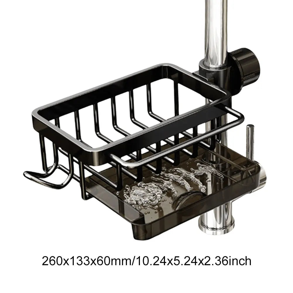 Estante de drenaje de cocina, estante de almacenamiento de cocina multifuncional de 3 niveles, organizador de fregadero de cocina, estante para platos grande sobre el fregadero con cubierta