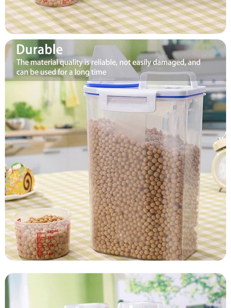 Contenedor de Almacenamiento de Alimentos para Mascotas Hermético de Primera Calidad, Gran Capacidad y Fácil de Limpiar, Diseño Elegante y Duradero para Perros y Gatos