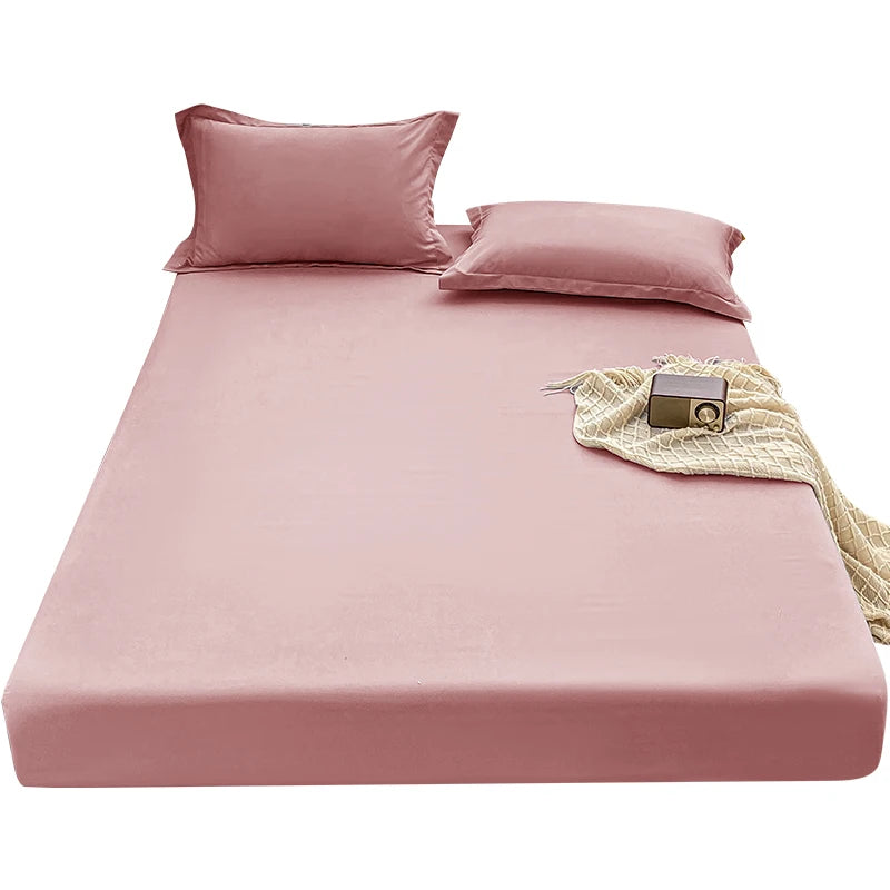 Sábana bajera cepillada de color sólido de primera calidad, tejido de satén ultrasuave para noches acogedoras: ropa de cama hipoalergénica y de fácil cuidado