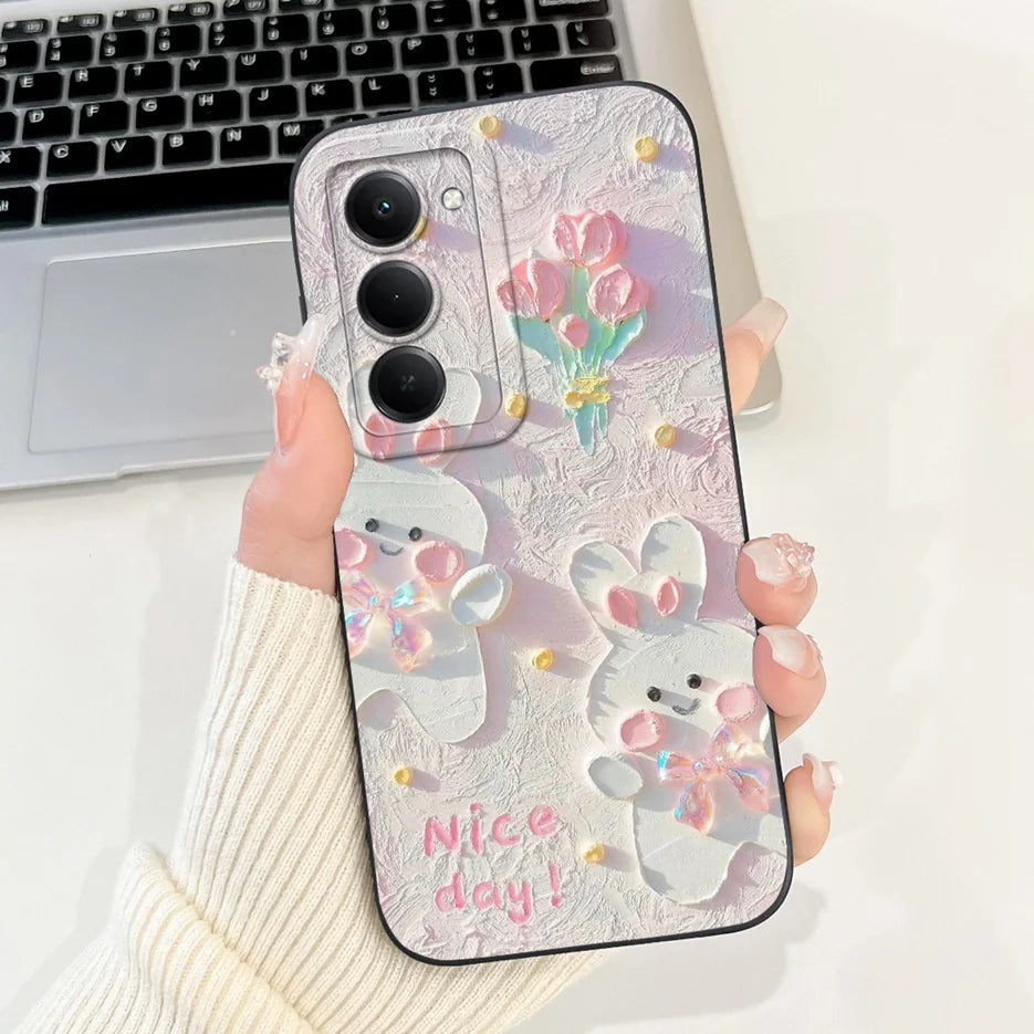 Para Xiaomi Redmi 15 4G 5G funda bonita Panda conejo funda de dibujos animados a prueba de golpes funda de teléfono para Xiaomi Redmi 15 5G Redmi15 4G bolsas suaves
