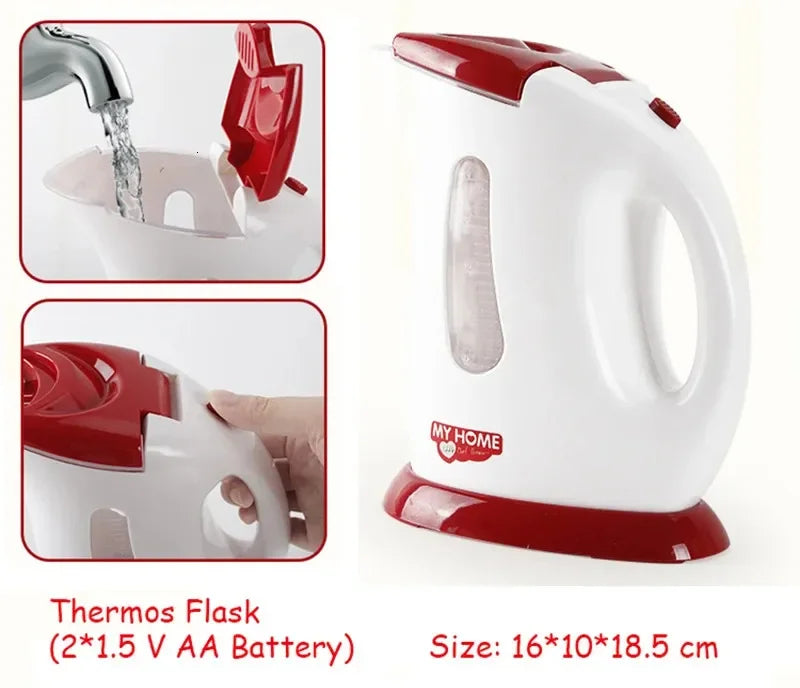 Electrodomésticos de cocina, juguetes, juego de cocina para niños, juego de cocina, accesorios para casa de muñecas, licuadora, cafetera, máquina mezcladora, tostadora