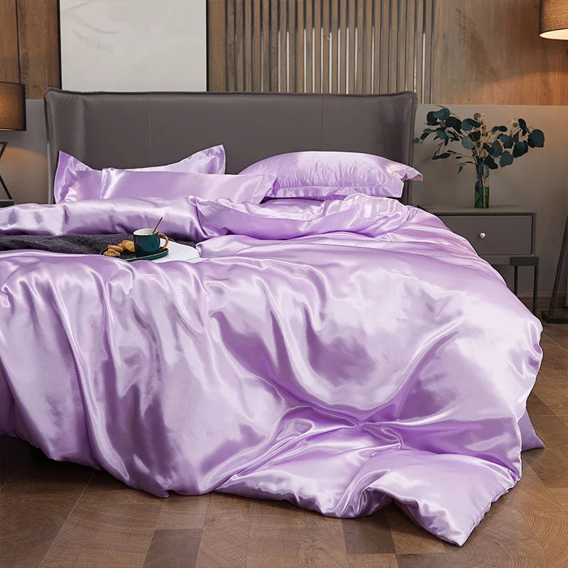 Juego de funda nórdica de cama 120/150/180/200 Tencel, juego de cama de seda negro, verde, blanco, Sábana de verano, Sábana bajera elástica de lujo 180x200