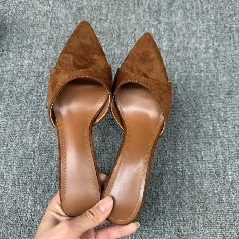 Nuevas sandalias sexys de tacón alto y fino para mujer, estilo callejero, para fiesta, sandalias de stripper, de verano, con punta abierta, fáciles de poner.