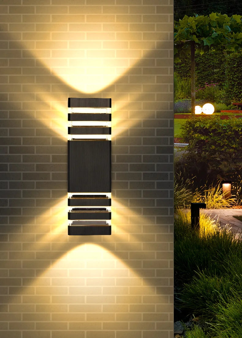 Candelabros de iluminación LED de pared, lámpara impermeable, arandela de pared externa para porche, calle, jardín, decoración del hogar, Bombilla E27