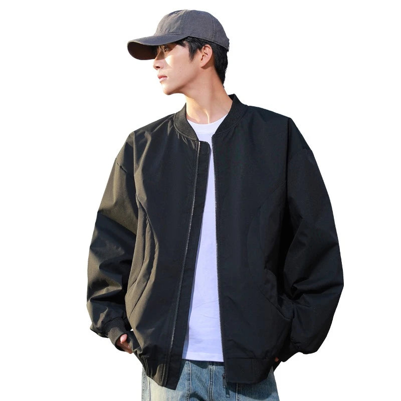 Chaqueta de trabajo de otoño para hombre, chaqueta Bomber informal, cortavientos coreano, chaquetas para hombre, abrigos de béisbol de lujo ajustados, prendas de vestir exteriores de S-3XL