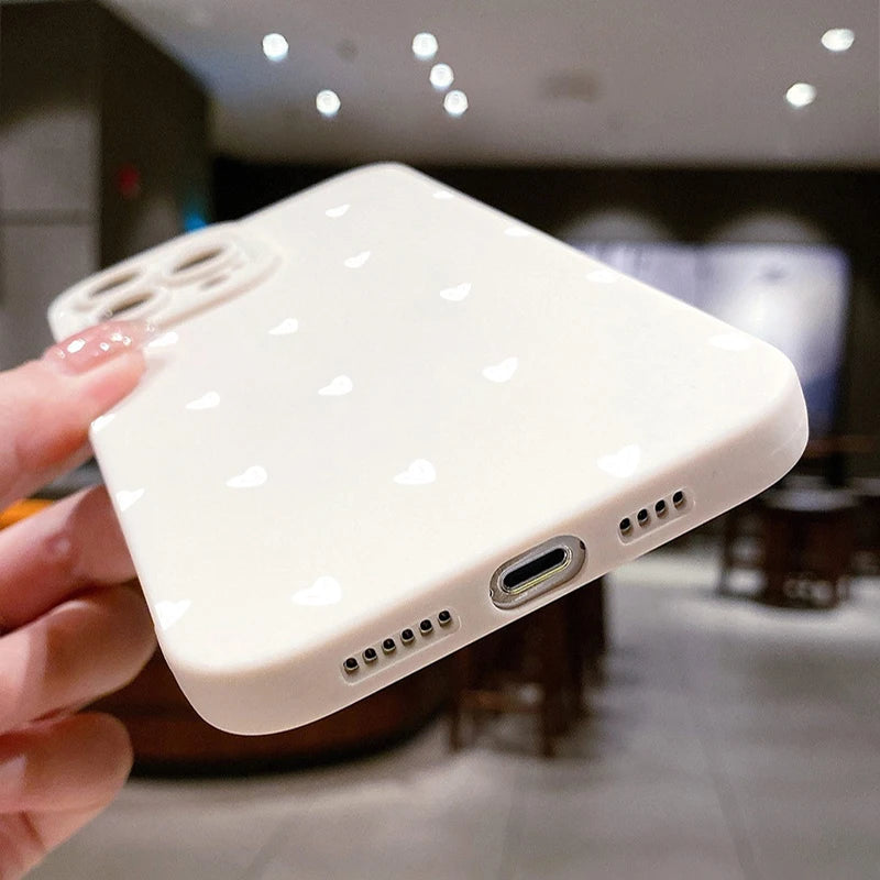 Funda para iPhone 17, Fundas para iPhone 16, Funda de Teléfono con Estampado de Corazones Pequeños y Lindos para iPhone 15 Plus, 14 Pro Max, 12, 11, 13, 17E, 17