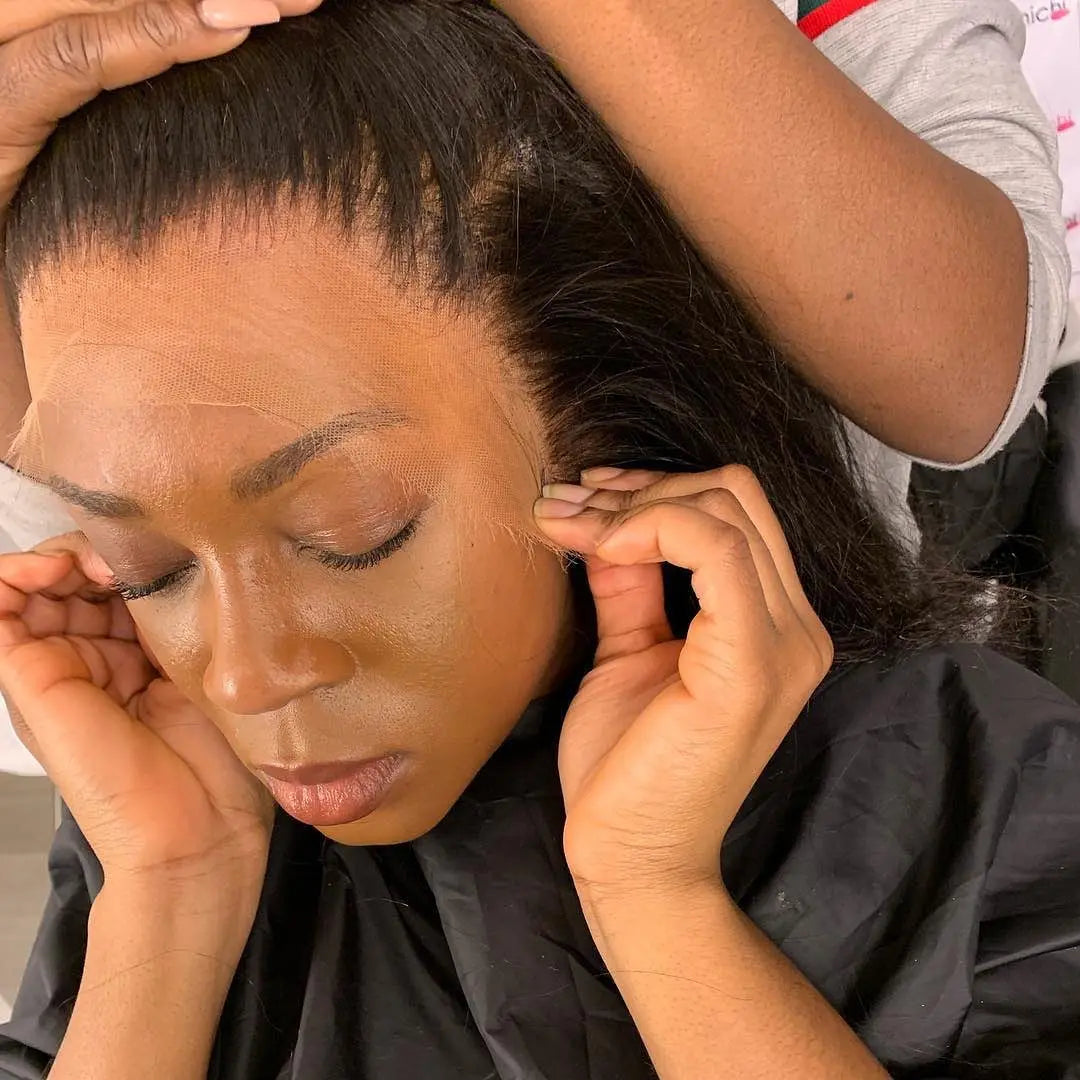 Peruvian Bone Straight Human Hair Wigs 13x4 Full Transparent Lace Frontal Wigs for Women Lace Front Human Hair Wigs Pre Plucked