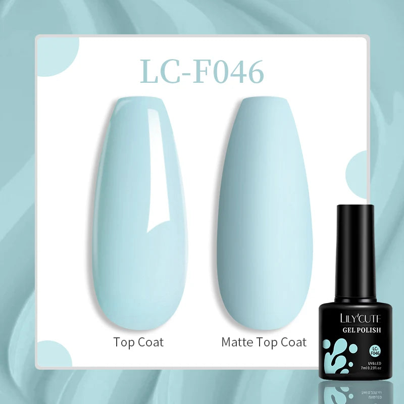 LILYCUTE-esmalte en Gel para uñas, barniz semipermanente para manicura, con LED UV, 129 colores, 7ML