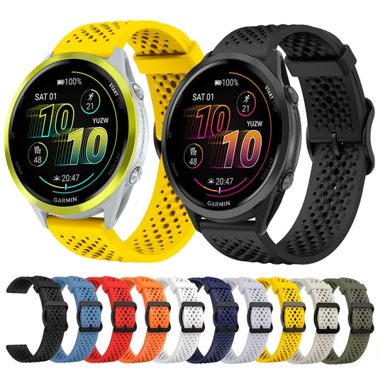 Correa de 22mm para Garmin Forerunner 570 47mm 265 255 M correa de reloj para Garmin Venu 3/Vivoactive 4 pulsera deportiva de silicona transpirable