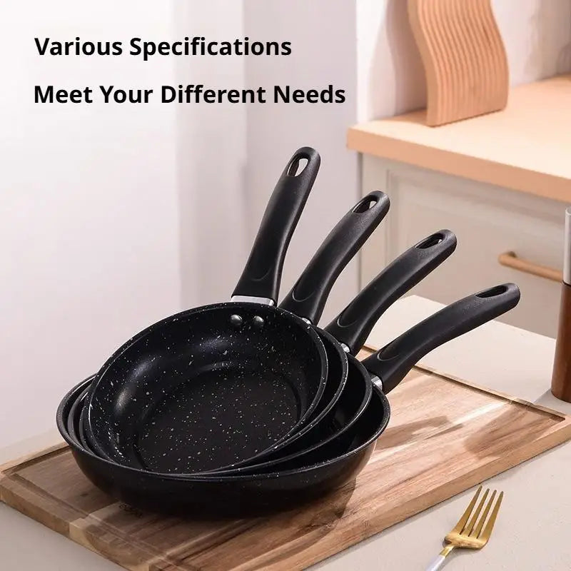 Sartén antiadherente con revestimiento de piedra Maifan, fondo plano, ideal para preparar huevos, tortillas y carne, apta para cocinas de inducción y de gas, utensilio de cocina.