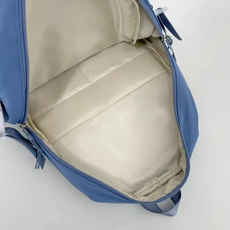 Bolsas populares de la mochila del estudiante de secundaria de las muchachas del color púrpura rosado sin ninguna versión accessoria