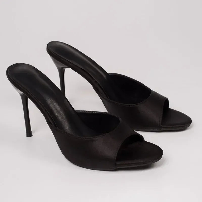 Nuevas Sandalias de Tacón Alto y Fino para Mujer, Verano 2026, con Punta en Pico, Elegantes y Sexys, Tipo Peep Toe, Estilo Stiletto