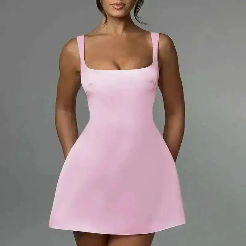 Townlike-vestido sin mangas de verano para mujer, traje Sexy con tirantes y espalda descubierta, 2024