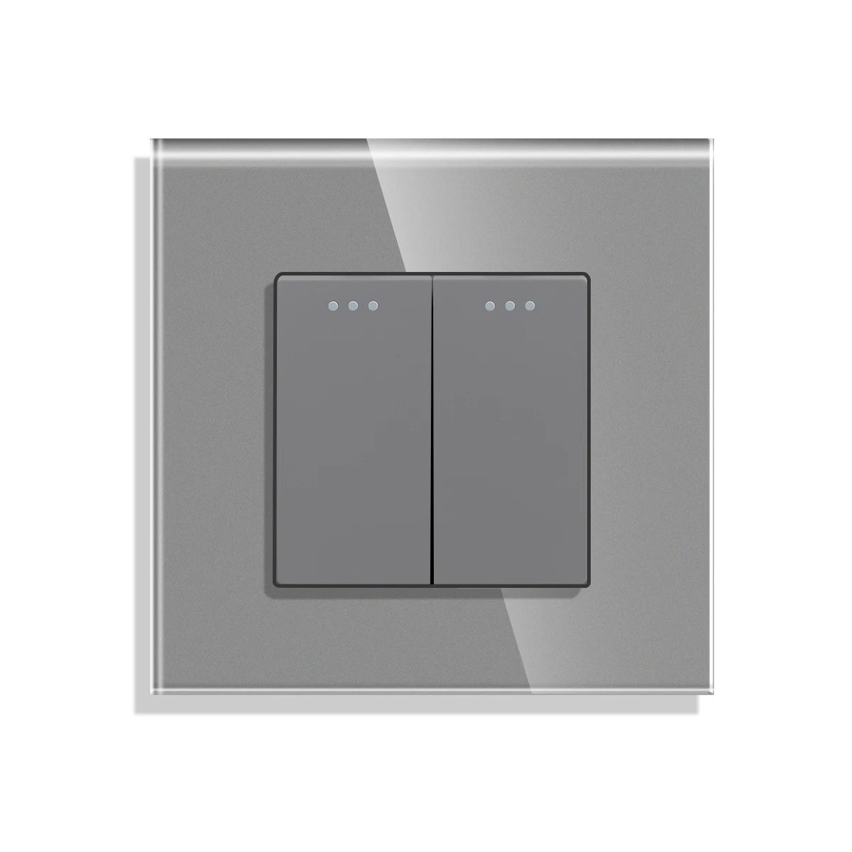Bingoelec-interruptor de luz inteligente gris y enchufe de pared WiFi con Panel de cristal, interruptores con enchufes para mejorar el hogar
