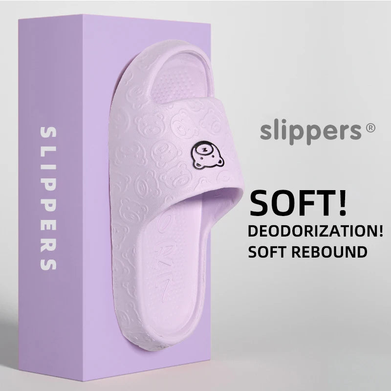 Zapatillas antideslizantes para mujer, ropa exterior, novedad de 2024, sandalias de baño para interior del hogar, Eva de verano para mujer