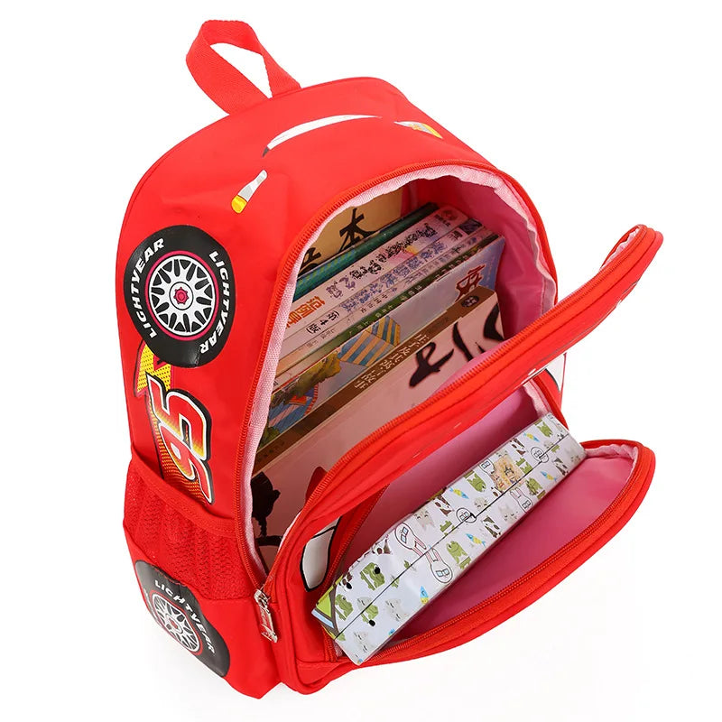 Mochila de Cars con el personaje Lightning McQueen para niños: mochila escolar para el jardín de infancia, mochila para niños pequeños y preescolares, mochila con dibujos animados para niños y niñas.