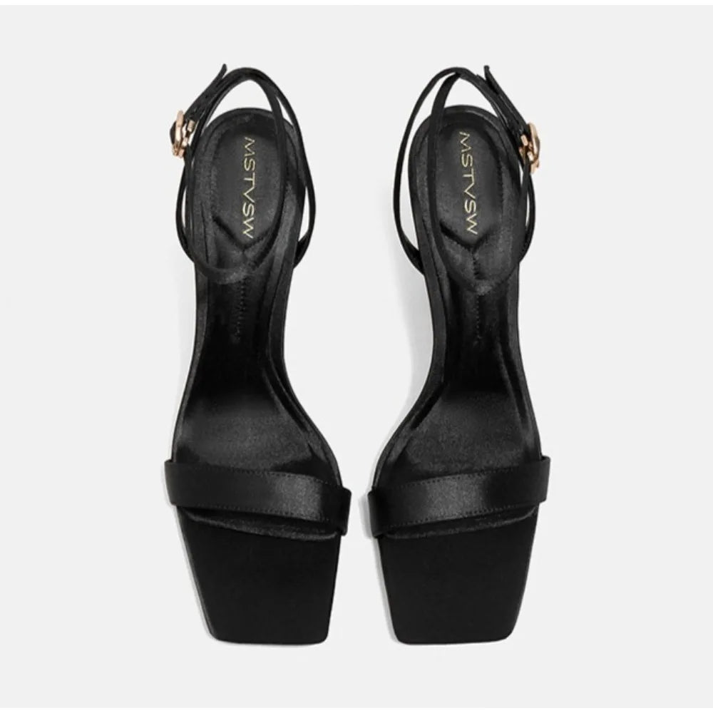 Sandalias de Tacón Alto Elegantes y Modernas de Diseño Exclusivo, Zapatos de Tacón Alto Cómodos para Mujer con Estilo Francés