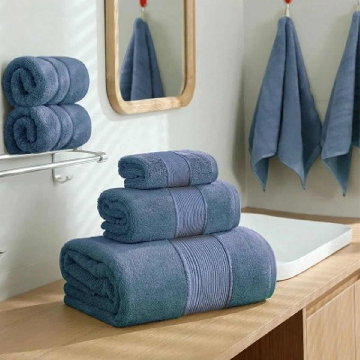 Toalla de mano bordada con patrón personalizado, Toalla de baño con nombre personalizado, juego de toallas personalizadas, súper absorbente, 100% puro, 1 ud.