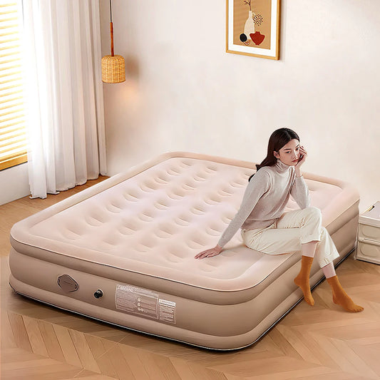 Colchón de Aire para Exteriores, Colchón Inflable para Siesta, Colchón de Aire Grueso y Elevado, Colchón Individual para el Hogar, Colchón Doble para la Hora del Almuerzo