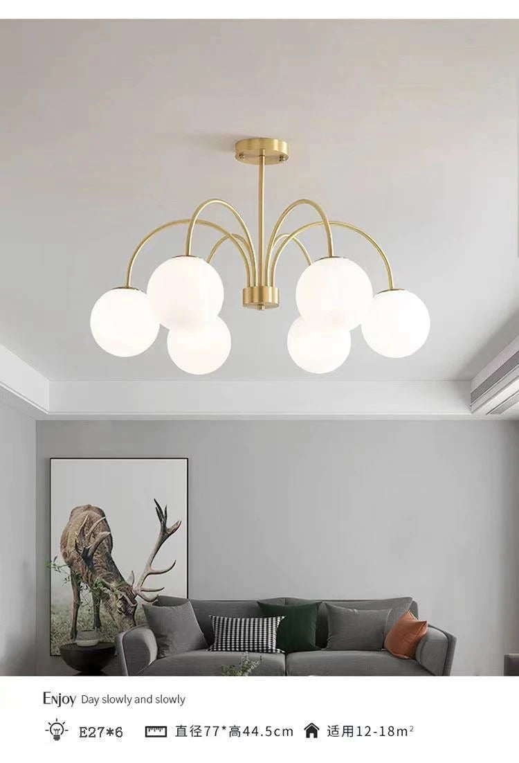 Lámpara de araña LED moderna E27 para sala de estar, dormitorio, mesa de comedor, cocina, estudio, lámparas colgantes de techo, brillo, decoración del hogar
