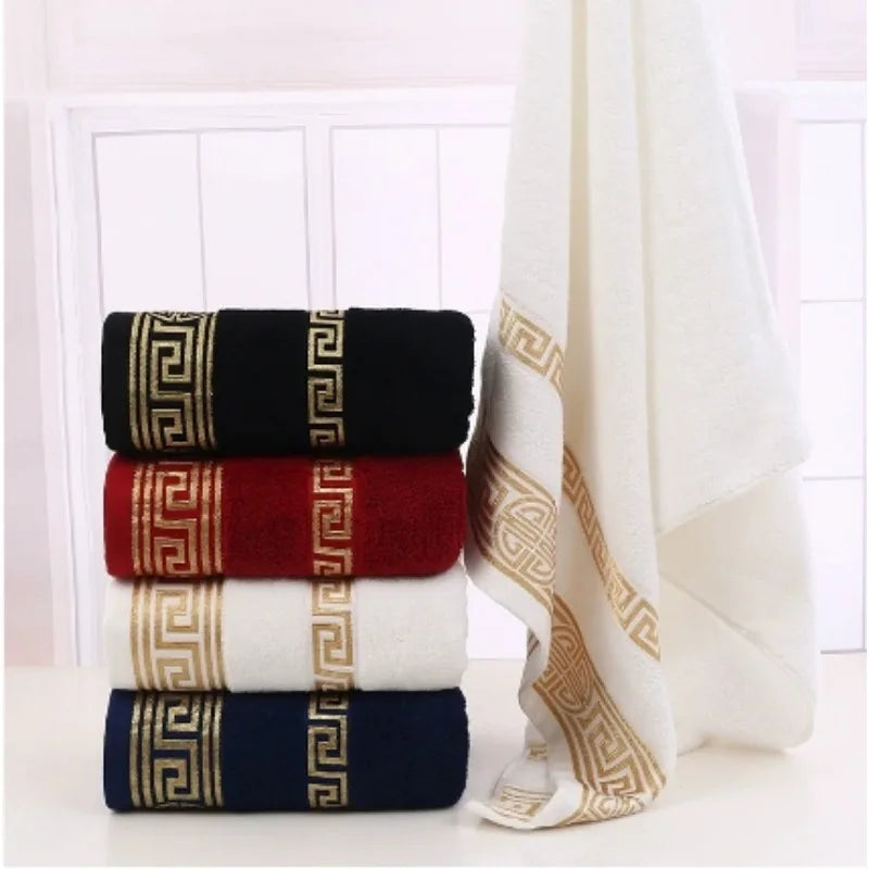 Toalla de playa bordada suave de lujo 100% algodón, Toalla de baño súper absorbente para adultos, toalla de baño de secado rápido, toallas de baño