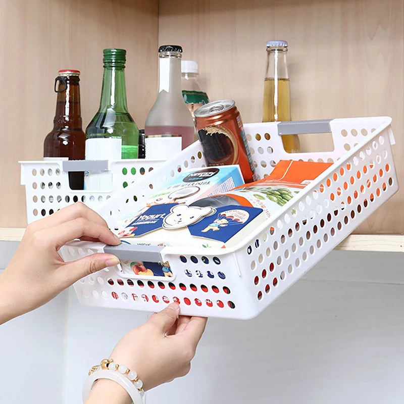 Cesta de almacenamiento hueca para el hogar, cesta de almacenamiento de plástico minimalista para juguetes y cosméticos varios