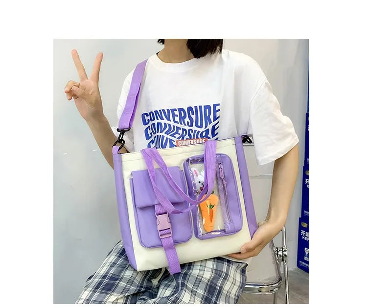 Mochila escolar Kawaii para niños y niñas, conjunto de 4 piezas, mochilas escolares para adolescentes y niñas