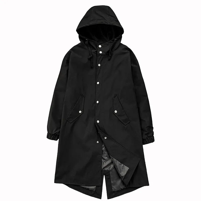 Nueva chaqueta con capucha de otoño para hombre, ropa de calle coreana, abrigos de gran tamaño, ropa de calle coreana, ropa masculina de moda, chaquetas holgadas de Hip Hop