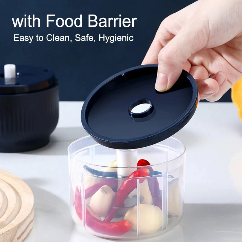Picadora de Verduras Eléctrica Inalámbrica Recargable por USB de 250 ml, Picadora de Ajo, Picadora de Alimentos para Cocina, Utensilios para Picar Ajo