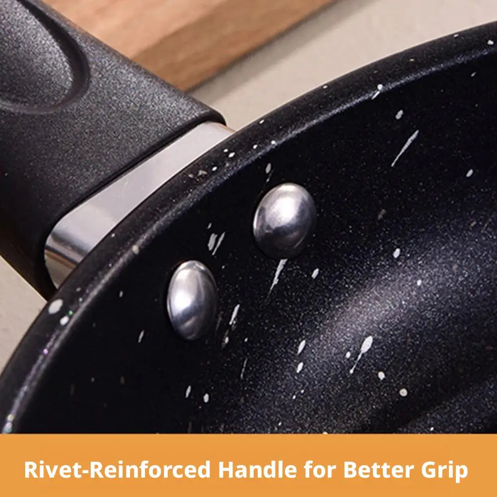 Sartén Antiadherente Mai Fan Shi para Freír en Casa, Sartén Individual para Freír Filetes, Sartén Multifuncional de Fondo Plano para Cocina, Olla de Hierro