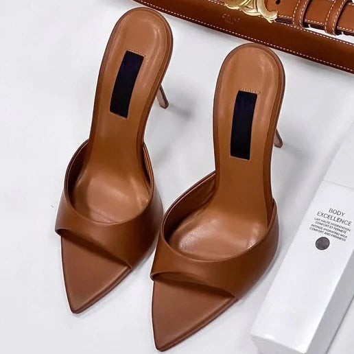 Zapatillas de tacón alto para mujer, sandalias transparentes con punta abierta, tacones de aguja, sandalias de mujer, zapatos de verano