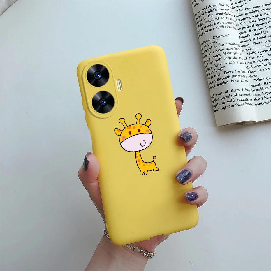Funda de teléfono para Realme C55, Funda RMX3710, Funda trasera de silicona suave con dibujos animados bonitos para Realme C55 RealmeC55 Funda C 55 Coque