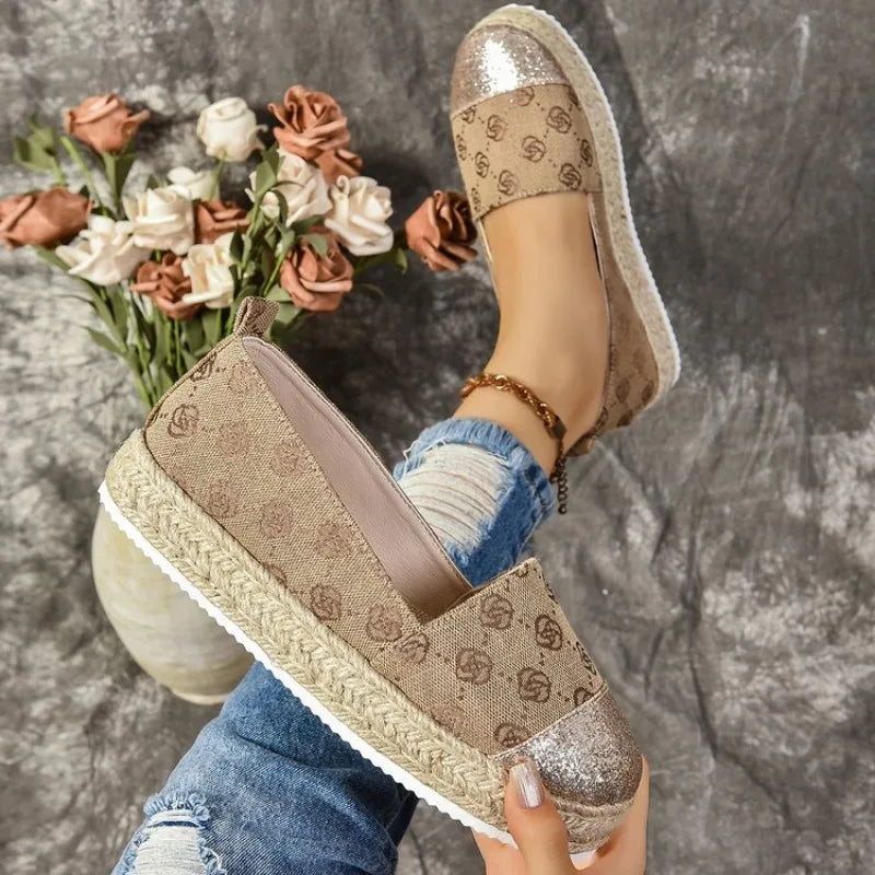 Zapatillas planas con punta redonda para mujer, zapatos de moda informales, antideslizantes, simples, colores mezclados, primavera y otoño