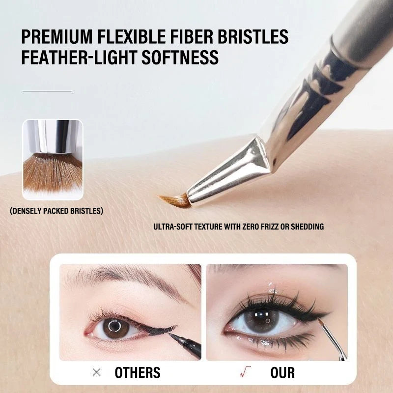 Set de 7 Brochas Profesionales para Maquillaje de Ojos, Brocha Angulada para Delineador y Corrector, Herramienta para Sombra de Ojos y Aegyo Sal