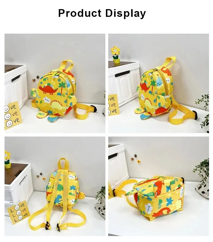 Mochilas bonitas de dinosaurio de dibujos animados para bebé, mochila escolar para guardería, mochilas escolares para niños y niñas, mochila ajustable con animales para chico