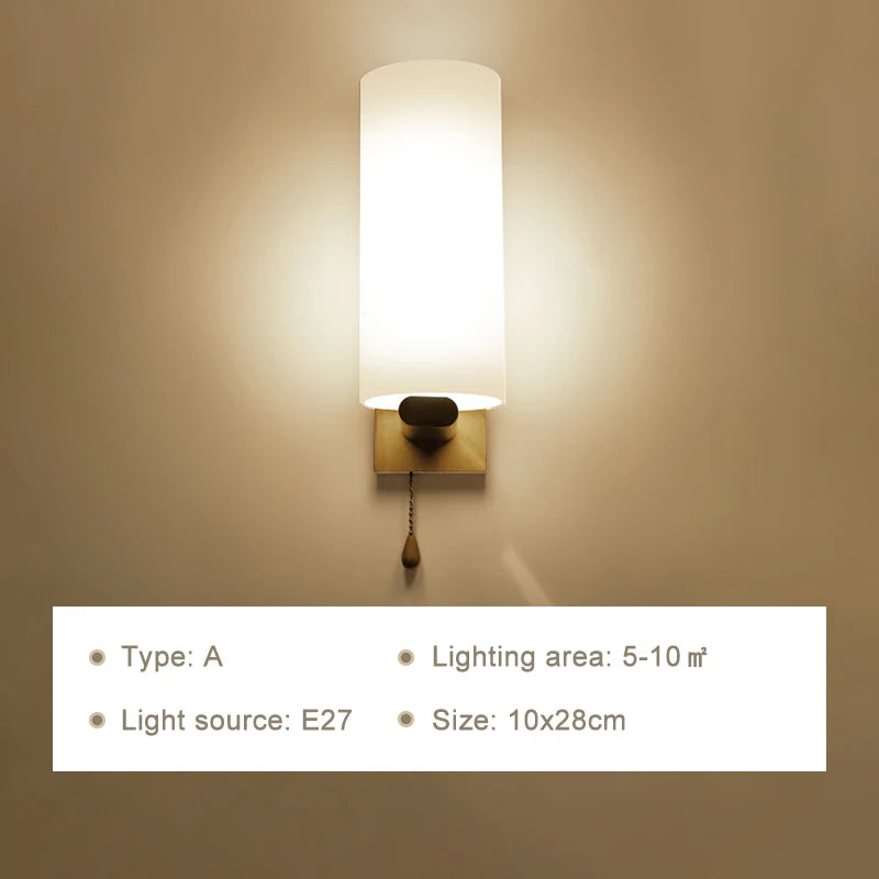 Lámparas de pared LED modernas, luces de madera para dormitorio, mesita de noche, escaleras, pasillo, aplique de iluminación montado Interior, accesorios de iluminación para decoración del hogar