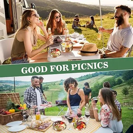 Juego de utensilios de cocina para acampar, olla de cocina de acero inoxidable con sartén, utensilios de cocina portátiles para exteriores, olla para Picnic, mochilero, Camping y senderismo