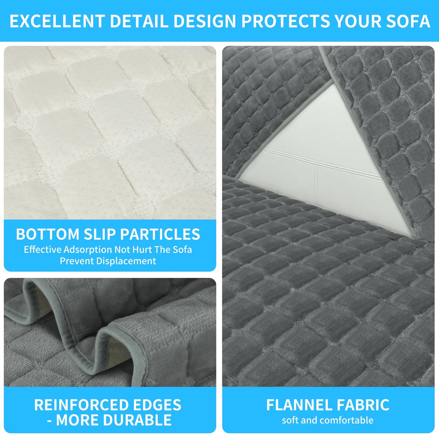 Fundas de sofá suaves y cálidas, fundas de cojines lavables, antideslizantes, fácil instalación para fundas de sofá seccionales en forma de L, protección de muebles