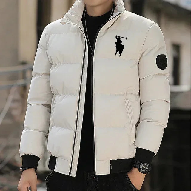 Chaqueta de Algodón para Hombre, Otoño-Invierno, con Cierre, Resistente al Viento, Informal, para Pesca al Aire Libre, de Primera Calidad, Abrigo Cálido