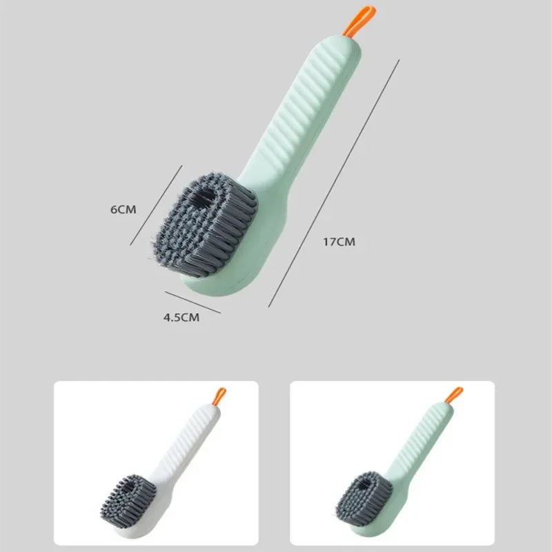 Cepillo de zapatos de descarga líquida automática, limpieza profunda multifunción, cerdas suaves para lavandería doméstica, cepillo de limpieza de cocina