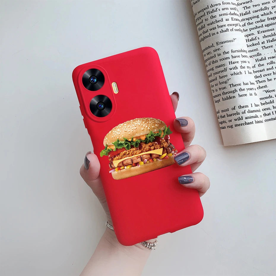 Funda de teléfono para Realme C55, Funda RMX3710, Funda trasera de silicona suave con dibujos animados bonitos para Realme C55 RealmeC55 Funda C 55 Coque