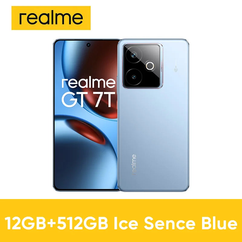 realme GT 7T 5G Smartphone nuevo MediaTek 8400-MAX, batería Titan de 7000 mAh, carga ultrarrápida de 120 W y pantalla de 6,8 pulgadas a 120 Hz. Versión global