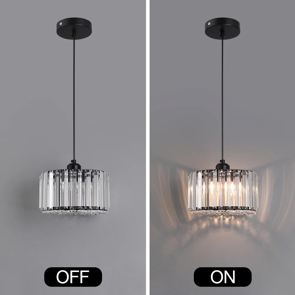 Lámpara colgante de cristal moderna, lámpara de techo Led de lujo, accesorios de decoración para el hogar, Isla de cocina, Lustre colgante ajustable