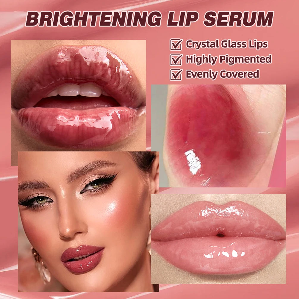 Brillo Labial QIBEST Efecto Espejo, Tinte de Larga Duración, Hidratante, Brillante, con Purpurina, Maquillaje Nutritivo