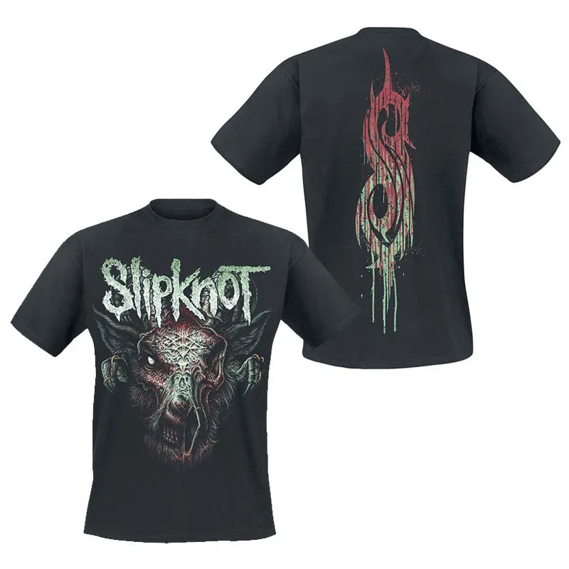 Camiseta con estampado de banda de estilo gótico de SLIPKNOT, camiseta gráfica 100% de algodón para hombres y mujeres, ropa de calle de verano