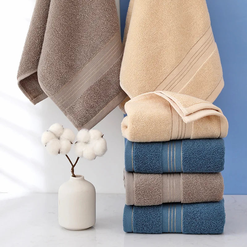 Toalla de baño de algodón grueso aumenta la absorción de agua para adultos Toalla de baño de color sólido de seda dorada Toalla de cara de afinidad suave