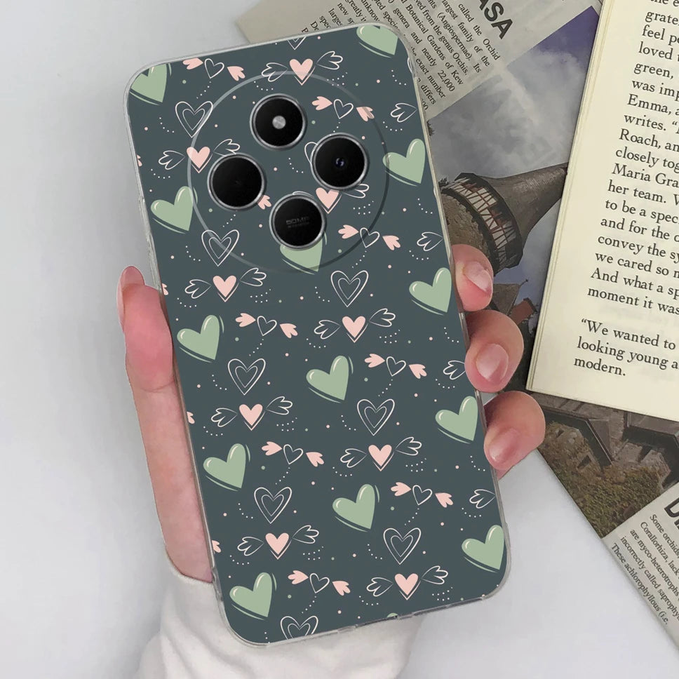 Funda de teléfono para Redmi 14C 4G, cubierta trasera creativa, transparente, suave, delgada, de silicona TPU, a prueba de golpes, protectora para Redmi14C
