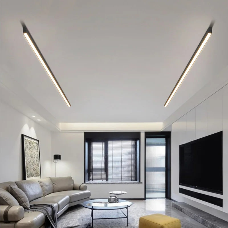 Luces de techo para balcón, lámpara LED de tira larga para pasillo, dormitorio, comedor, sala de estar, guardarropa, lámpara de techo, decoración de cocina de isla