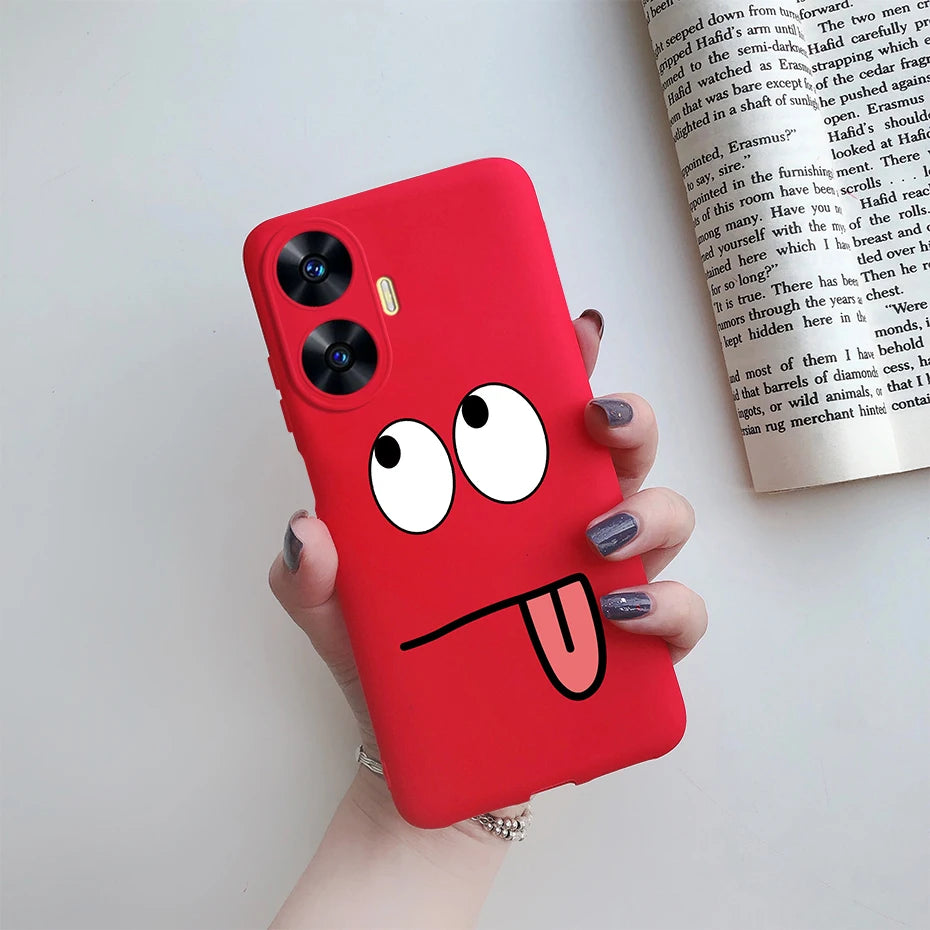 Funda de teléfono para Realme C55, Funda RMX3710, Funda trasera de silicona suave con dibujos animados bonitos para Realme C55 RealmeC55 Funda C 55 Coque